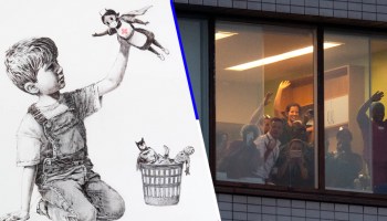 Verdaderos héroes: Banksy crea una obra en honor al personal médico