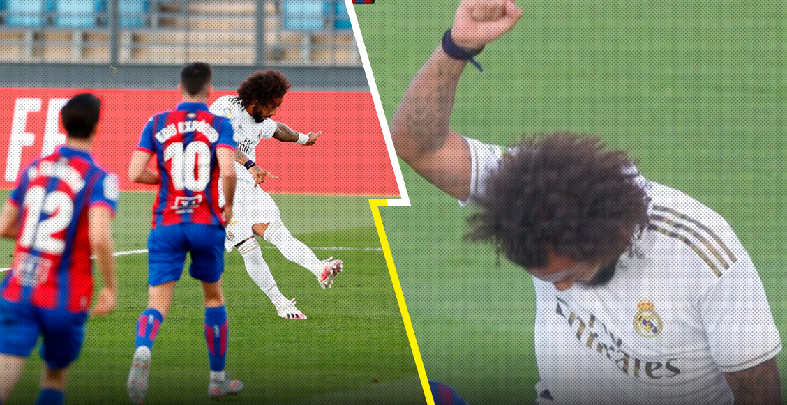 Black Lives Matter: El festejo de Marcelo contra el racismo en la goleada del Real Madrid al Eibar