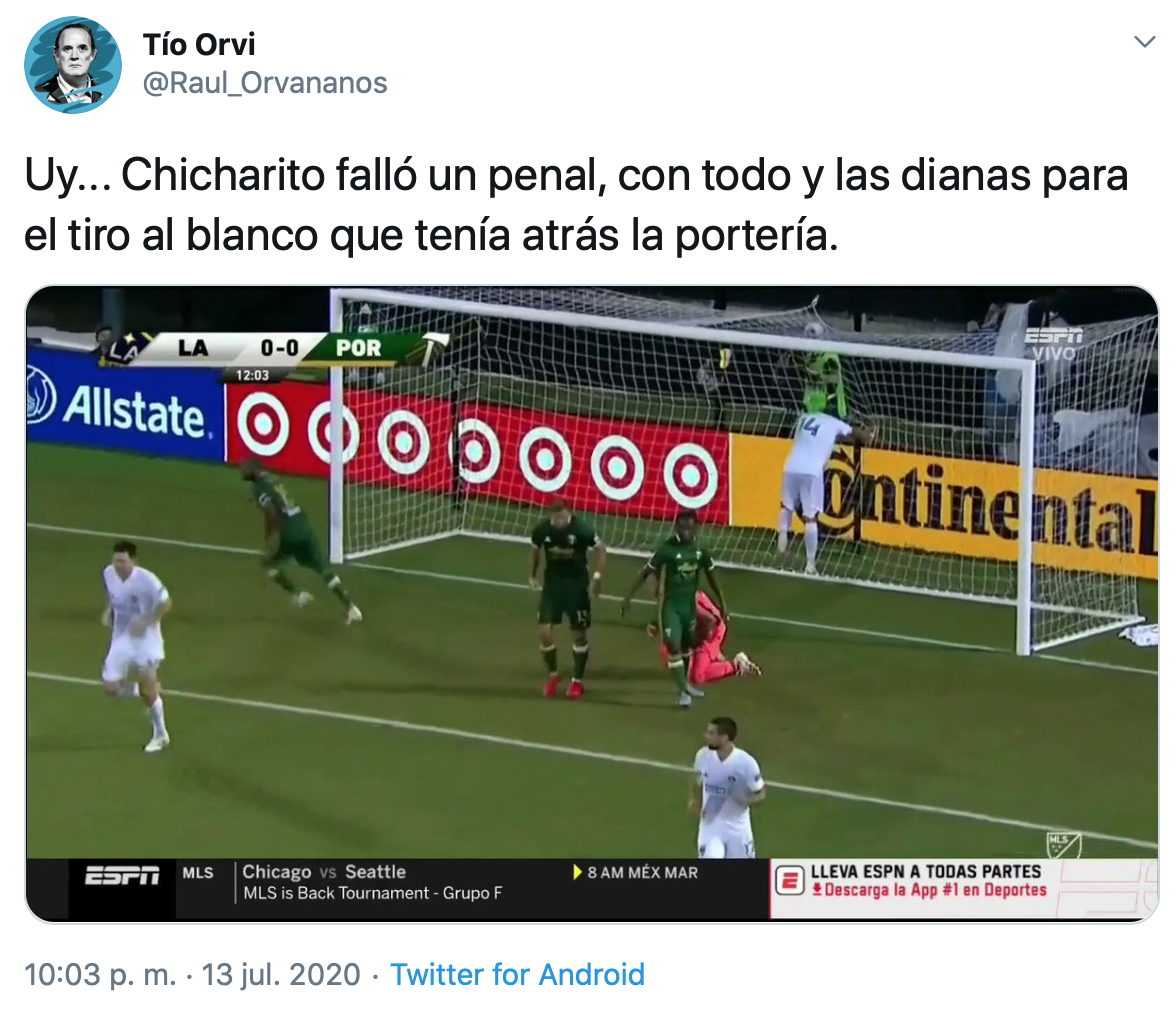 El penal que falló el 'Chicharito'