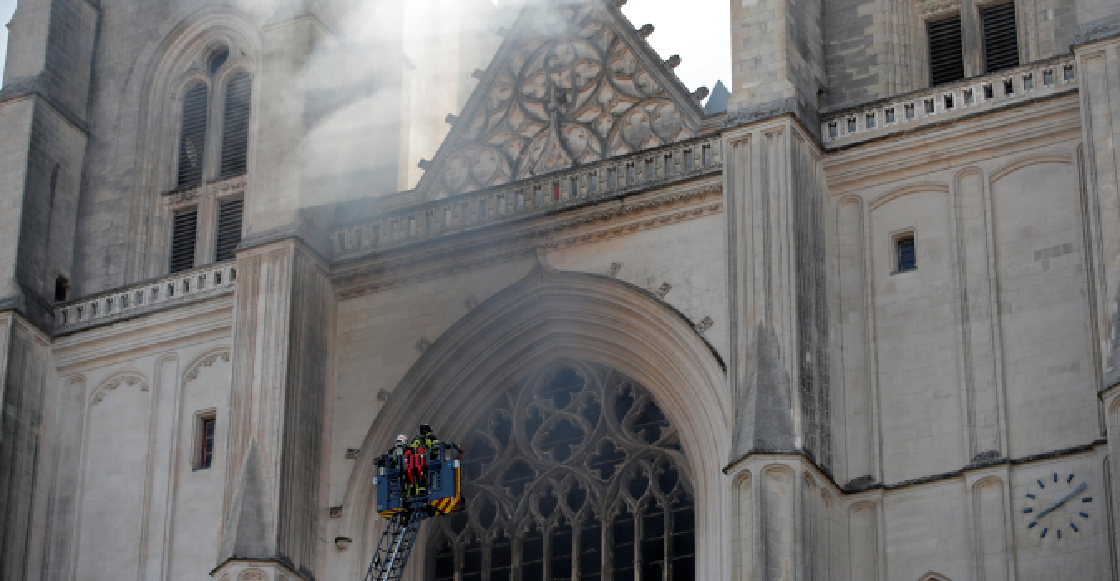 incendio en la Catedral de Nantes