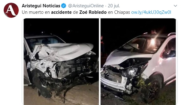 accidente de ZOé Robledo