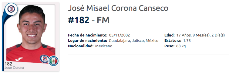 ¡El futuro es hoy! Cruz Azul registra al hijo de Chuy Corona en el equipo Sub 20