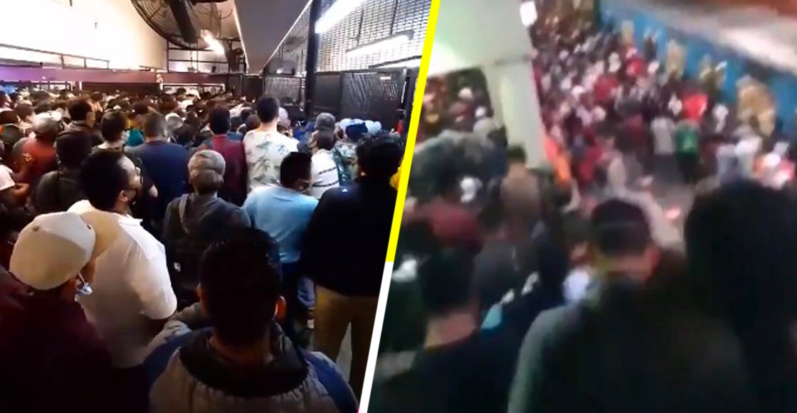 Usuarios del Metro evidenciaron lleno total en Pantitlán en plena pandemia