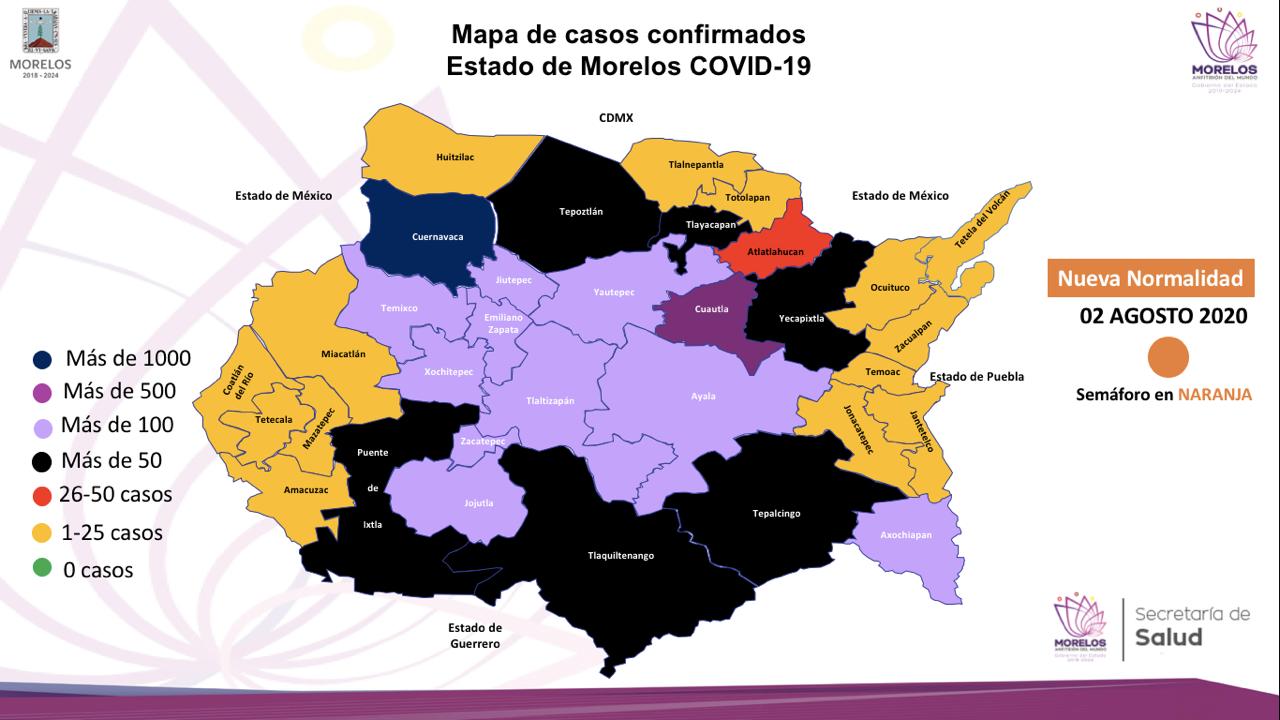 Casos covid-19 en Morelos