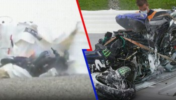 ¡Mortal! Piloto saltó de su moto a 230 km/h tras quedarse sin frenos