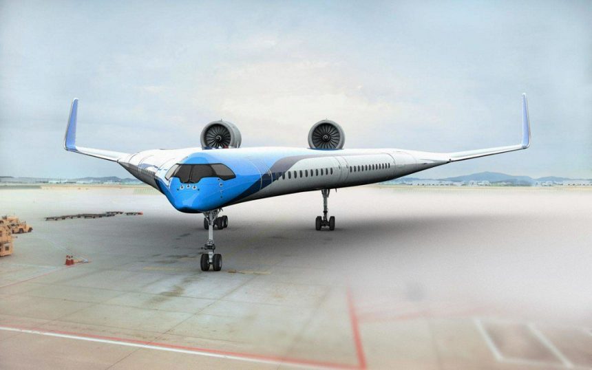 ‘Flying V’: El avión más futurista de KLM que simula una guitarra eléctrica