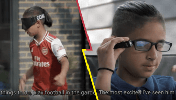 Messi ayuda a un aficionado invidente del Arsenal con gafas inteligentes