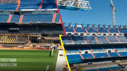 Así luce el Santiago Bernabéu, con cancha retráctil, a 3 meses intensos de remodelación