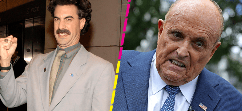 Borat pone en serios aprietos a Rudy Giuliani por una escena de su nueva cinta