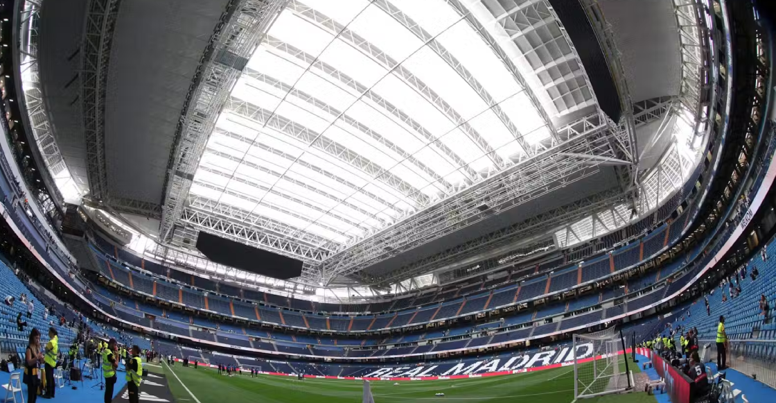 Así luce el techo retráctil del Estadio Santiago Bernabéu casa del Real Madrid