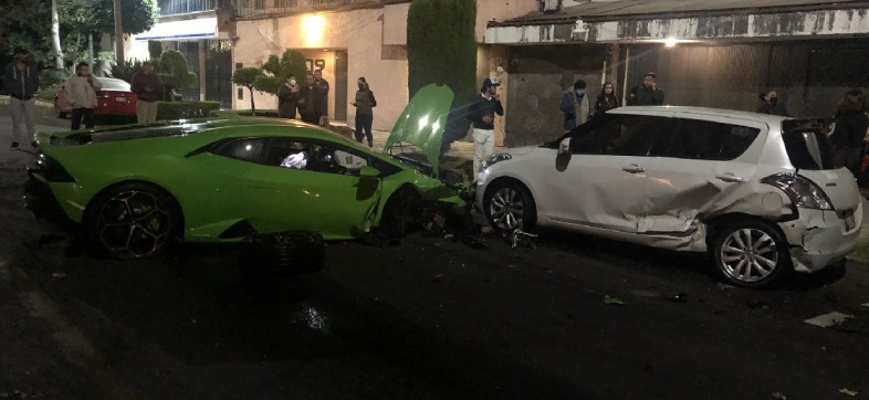 Conductor choca un Lamborghini en Polanco y se da a la fuga