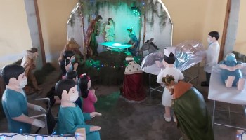 Navidad en tiempos del COVID: Iglesia de Tabasco incluye al personal médico en su nacimiento