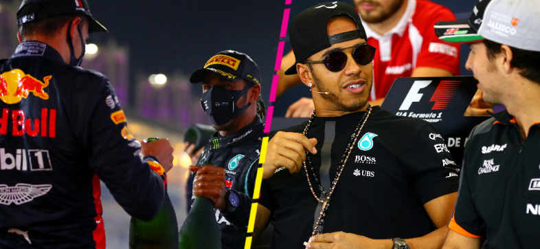 Pedrada de Lewis Hamilton a Alex Albon y elogios para Checo Pérez