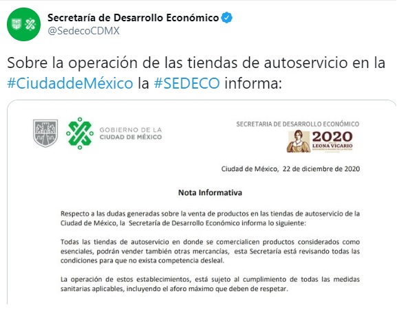 mensaje sedeco cdmx