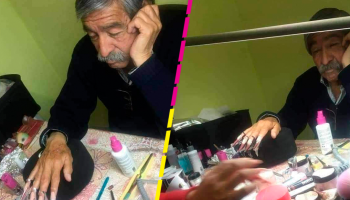 "Yo soy tu modelo": Papá se deja poner uñas postizas para que su hija pasara un examen