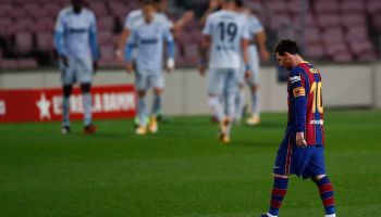 Messi ve el gol del Valencia en el Camp Nou