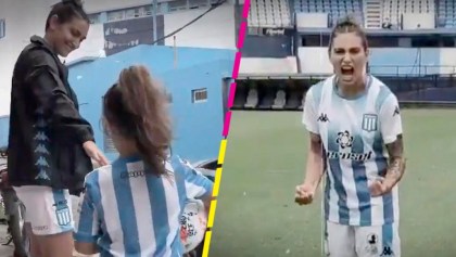 A cumplir sueños de la infancia: Emotiva presentación de Luana Muñoz con Racing