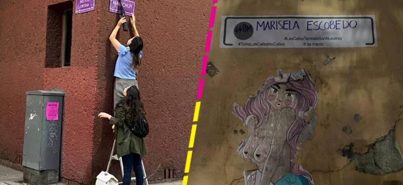 "Las calles también son nuestras": Renombran simbólicamente calles con nombres de mujeres por el 8M