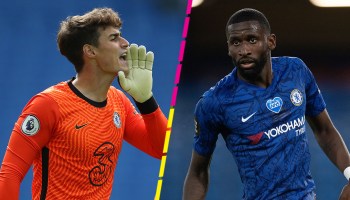 Kepa Arrizabalaga pelea en entrenamiento con Antonio Rudiger