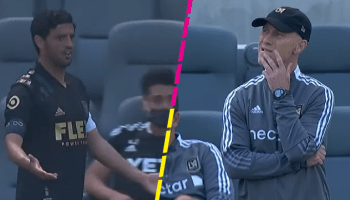 En enojo de Carlos Vela tras ser sustituido por error a los 22 minutos con el LAFC