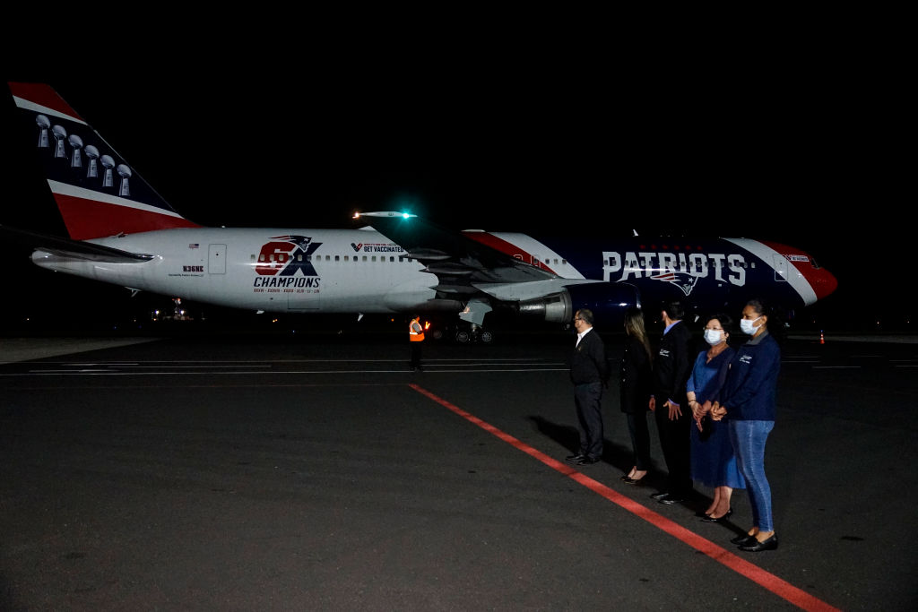 New England Patriots jet en el El Salvador