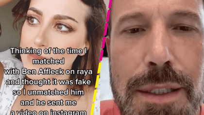 ¿Se ardió? Ben Affleck manda video a una mujer que lo bateó en una app de citas