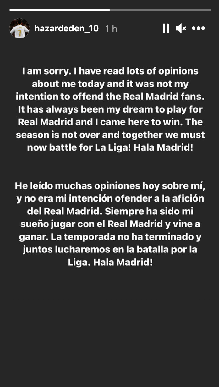 ¿Por qué el madridismo enfurece con Hazard pese a sus disculpas en Instagram?