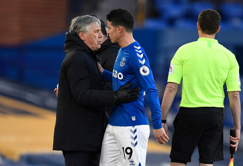 Carlo Ancelotti y James Rodriguez