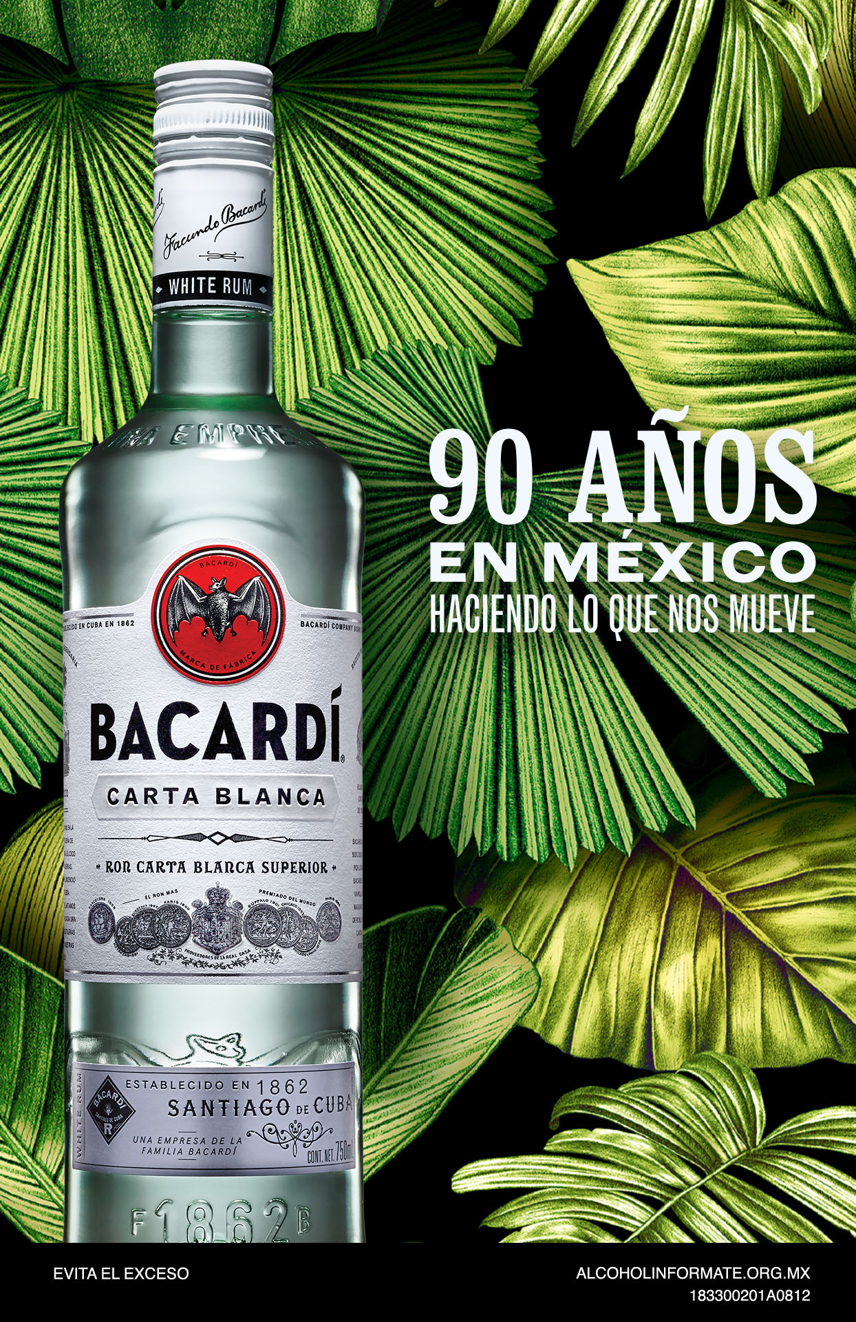 Bacacho señales por el 90 aniversario de Bacardi