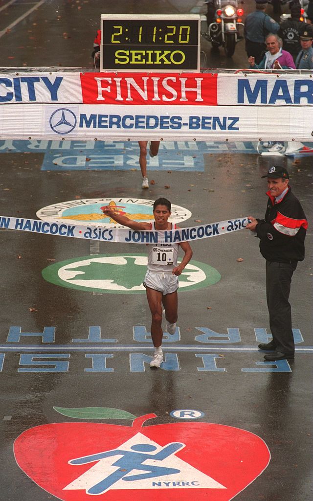 Germán Silva en el maratón de la ciudad de Nueva York