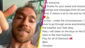 ”Estoy bien”, las primeras palabras de Christian Eriksen en el hospital después de su colapso en Eurocopa