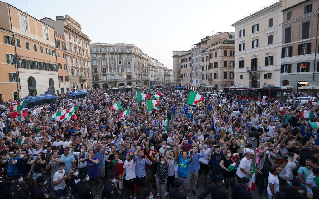 En imágenes: Italia desfiló en Roma y visitó al primer ministro después de ganar la Eurocopa