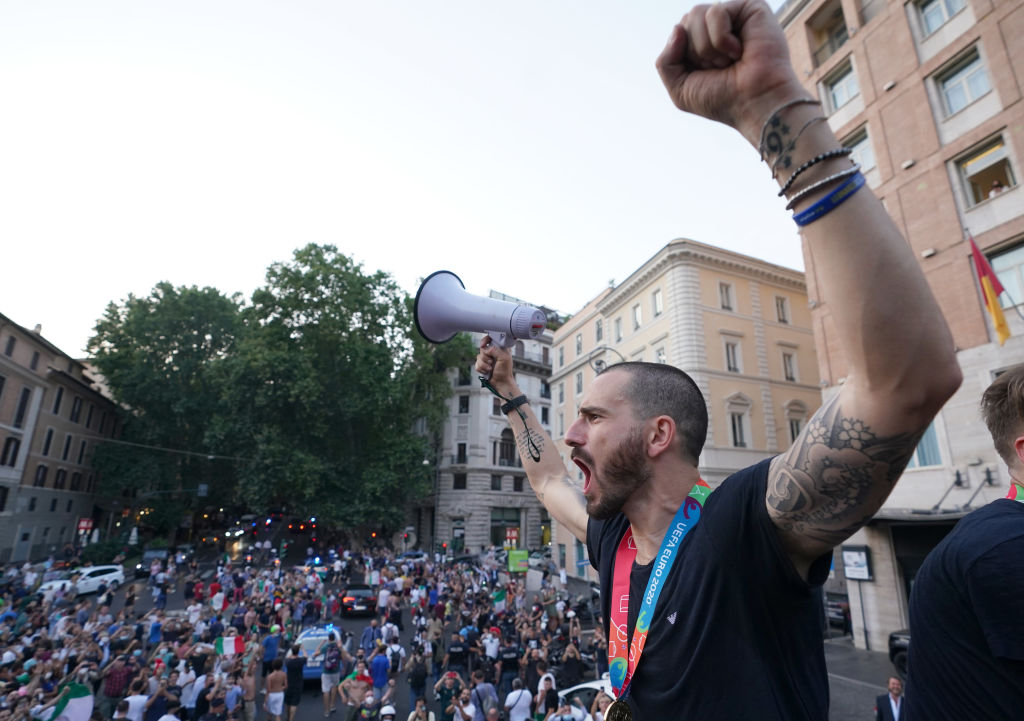 En imágenes: Italia desfiló en Roma y visitó al primer ministro después de ganar la Eurocopa