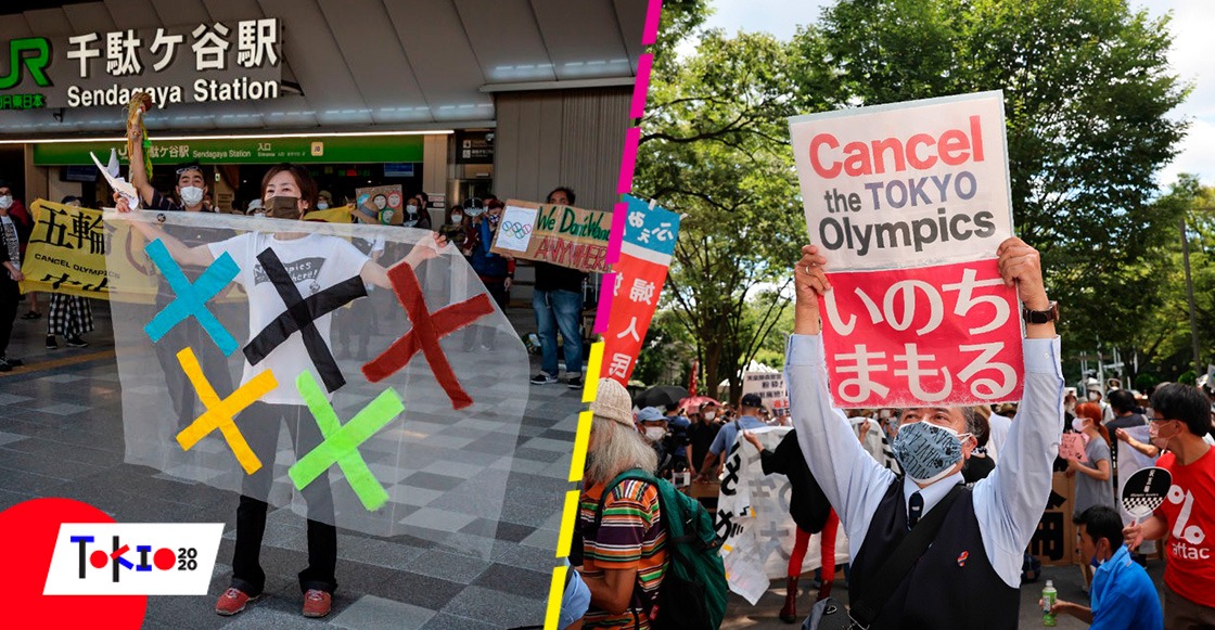 En imágenes: Las protestas en las calles de Tokio durante la inauguración de los Juegos Olímpicos