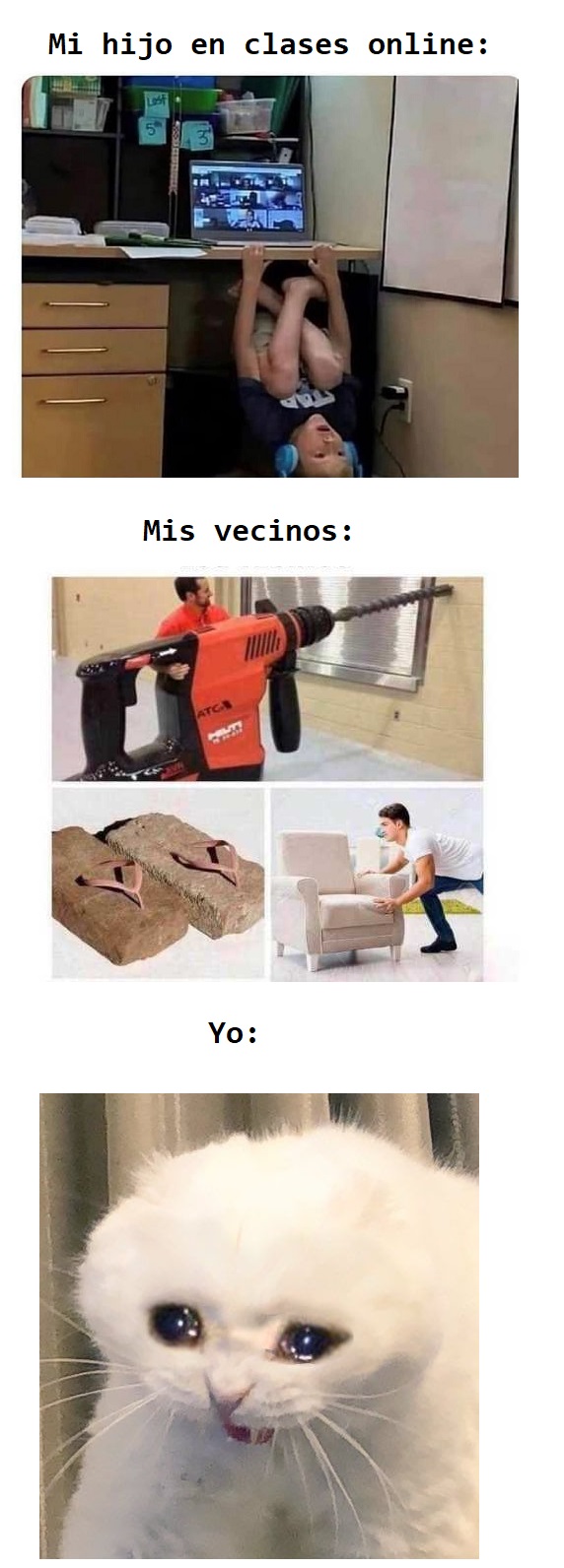 ruido en clases virtuales meme