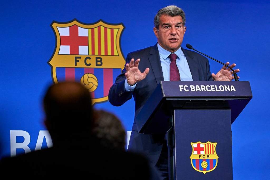 Joan Laporta en rueda de prensa