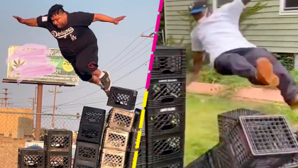 Milk Crate Challenge: El nuevo y peligroso reto viral que está dejando a much@s con fracturas