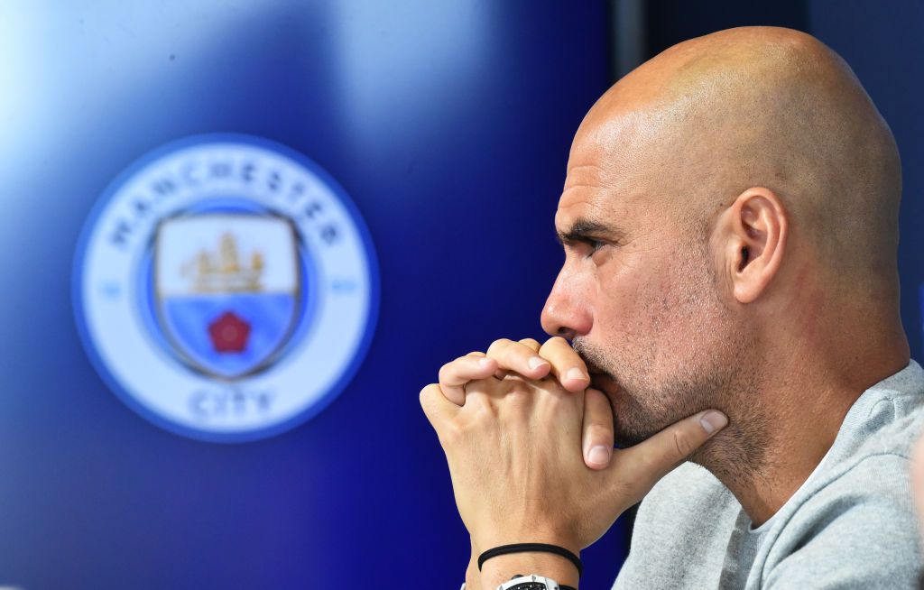 Pep Guardiola con el City