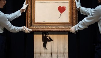 Sin trucos: ‘Love in the Bin’ de Banksy vuelve a subasta 