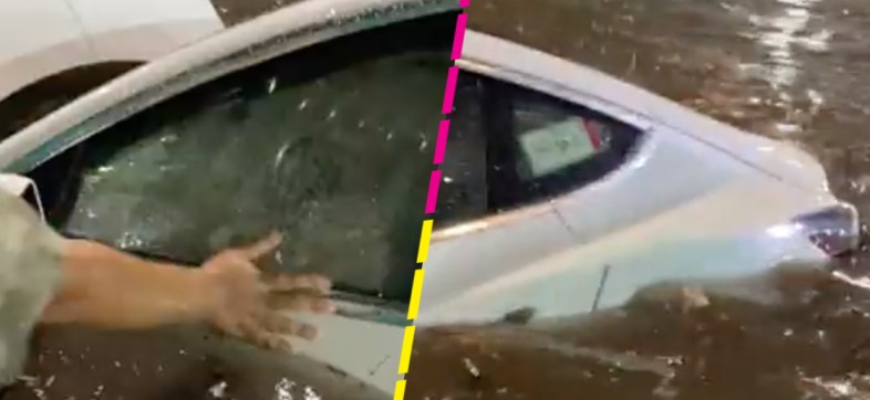 tesla-atrapado-hunde-inundaciones-cdmx-periferico-video