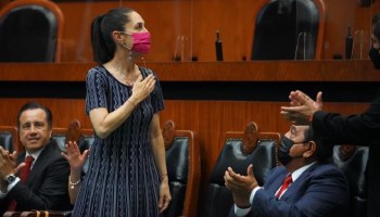 Y junto a Salgado Macedonio: Claudia Sheinbaum critica el machismo en toma de protesta de ‘La Torita’