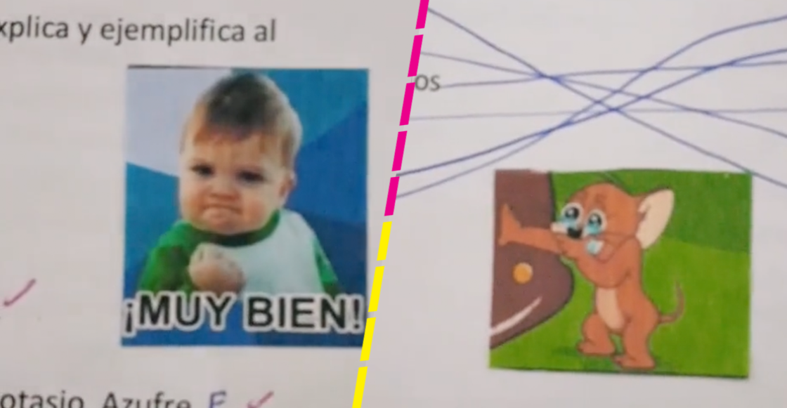 Maestra califica los exámenes de sus alumnos con memes y se hace viral