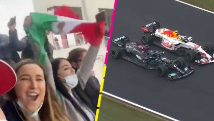 ¡Piel chinita! Mexicanos grabaron desde las tribunas el agarrón entre Checo Pérez y Lewis Hamilton