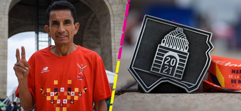 Así lucen la medalla y la playera del Maratón de la Ciudad de México 2021