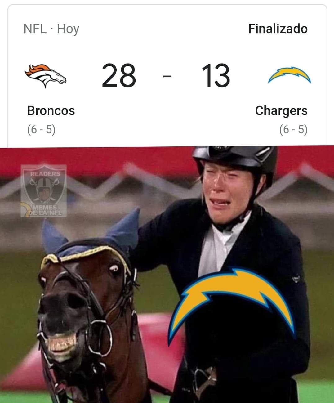 Meme de la semana 12 de NFL