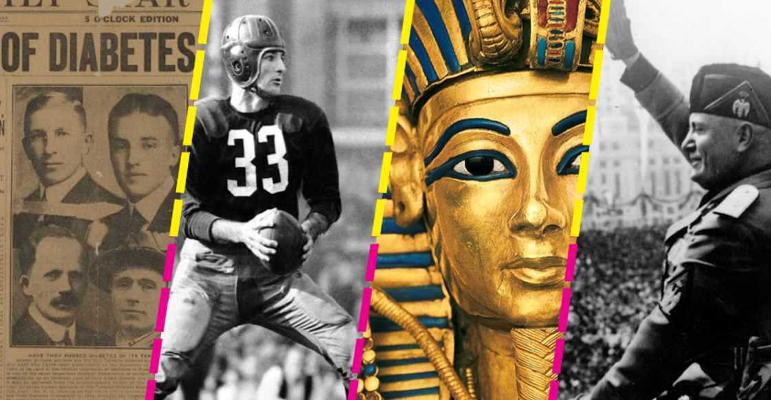 eventos-pasaron-1922-que-cosas-historia-cumplir-100-anos-egipto-mussolini-nfl-diabetes