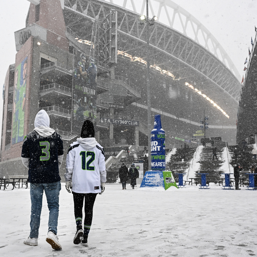 En imágenes: La espectacular nevada en el Seahawks vs Bears de la semana 16 de la NFL 