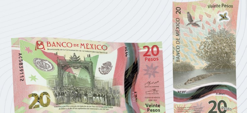 Reconocen al nuevo billete de 20 pesos como el mejor de América Latina