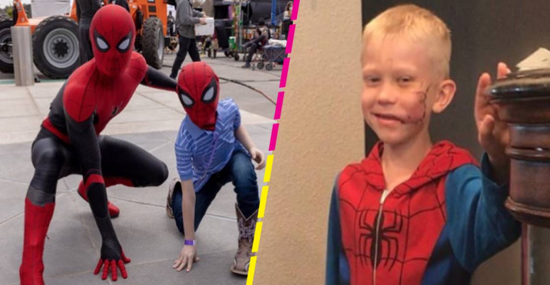 Detallazo: Tom Holland de 'Spider-Man' pasa el rato con el niño que salvó a su hermana de un perro