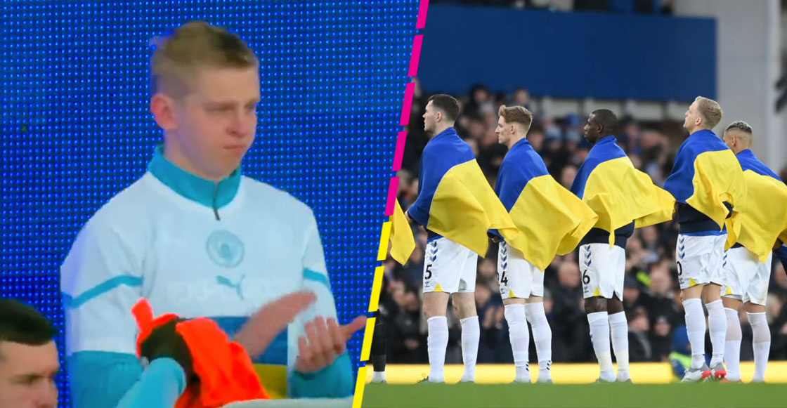 Las lágrimas de Zinchenko tras los emotivos gestos de apoya Ucrania en el Everton vs Manchester City